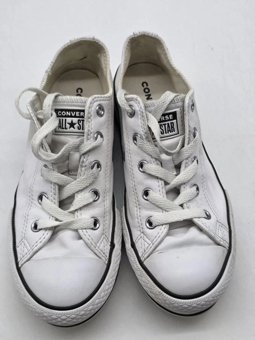 Converse All Star Shoes Kids Size 3 Platform Low Top Sneakers 669709C Damage